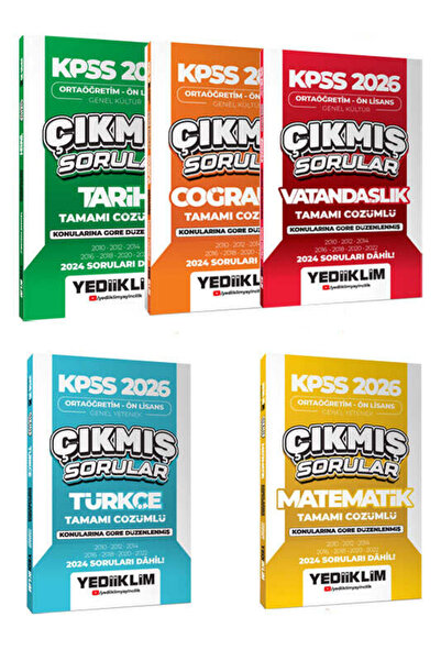 Yediiklim Yayınları Yediiklim Yayınları KPSS 2026 Ortaöğretim-Önlisans Tüm De...