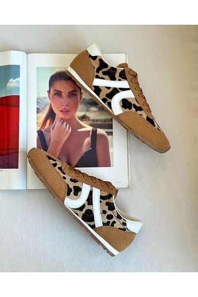 Zuum Pantofi Suma pentru damă - Tan & Leopard