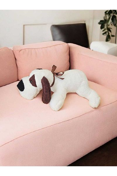 Mellito Melito Toyzz 45-50 cm Cream Plush Dog Toy Pillow Sleeping Companion