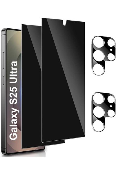AWH Privacy Screen & Camera Protector for Samsung S25 Ultra, 9H Glass, Anti-Spy