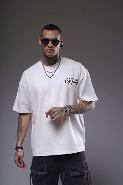 Butik TREND WE Μπλουζάκι με λαιμόκοψη με στάμπα με κέντημα με λεπτομέρειες