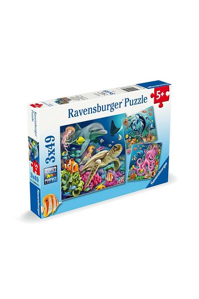 RAVENSBURGER Puzzle animale in lumea subacvatica 3x49 piese