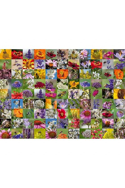 RAVENSBURGER Puzzle Colaj Cu Albine Si Flori, 1000 Piese