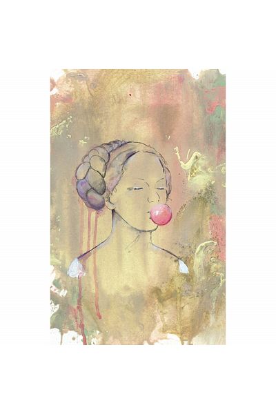 RAVENSBURGER Lady With A Bubble Gum Puzzle, 300 Pieces