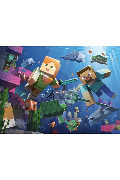 RAVENSBURGER Minecraft puzzle 4x100 pieces