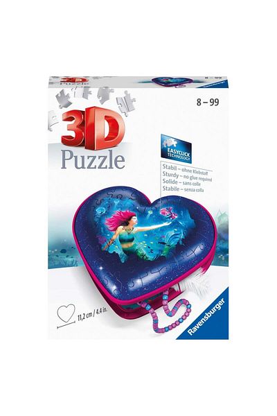 RAVENSBURGER 3D puzzle mermaid heart box 54 pieces