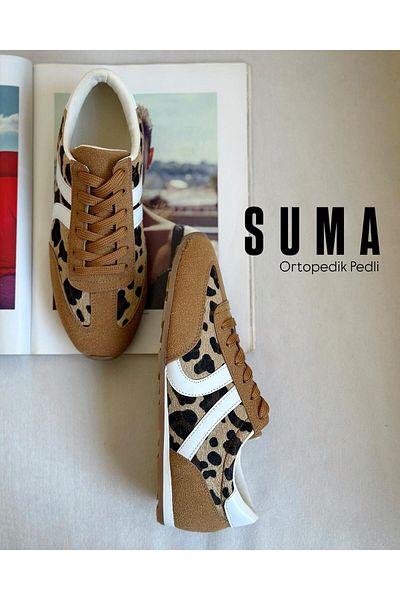 Zuum Pantofi Suma pentru damă - Tan & Leopard