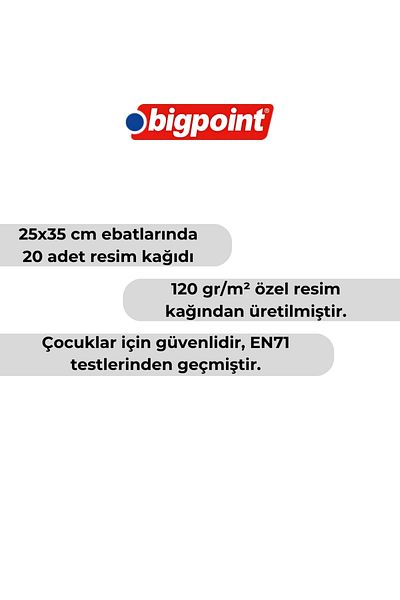 Bigpoint |   Art Paper 25X35 cm 20Pcs – 120 Gr/M² Special Production Drawing Paper