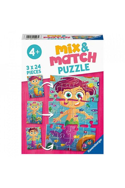 RAVENSBURGER Puzzle Mix&Match Sirene Si Monstri, 3X24 Piese