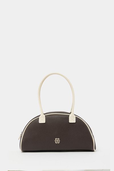 Madamra Braune Retro-Hand- und Umhängetasche für Damen