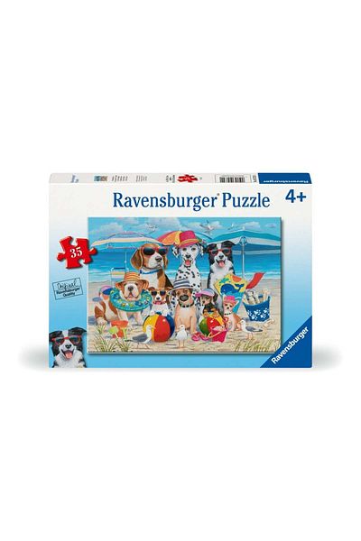 RAVENSBURGER Puzzle puppies at the beach 35 pieces