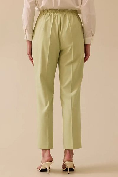 SEÇİL Green Women's High Waist Button Detailed Pocket Trousers