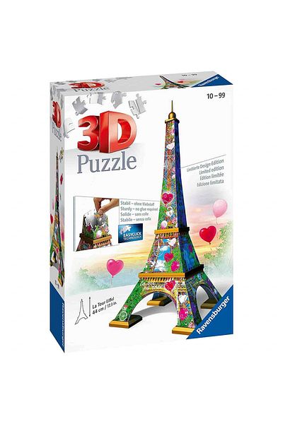 RAVENSBURGER 3D Puzzle Eiffel Tower With Hearts, 216 Pieces