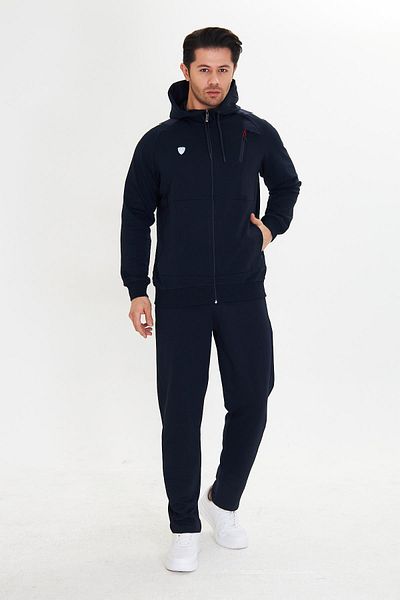 Marco Ferry Σετ ανδρικής φόρμας Cotton Hooded (Navy Blue) 5745