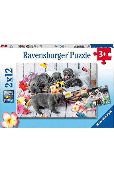 RAVENSBURGER Puzzle Catelusi, 2X12 Piese