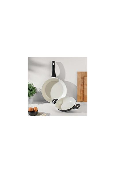 AKILLIELMA River Galaxy Ceramic Black 2 Piece Pan Set
