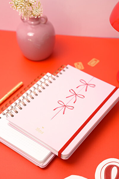 Matt Notebook A5 15x21 cm Spiralli Lastikli Kareli Tarihsiz Not Defteri Fiyonk