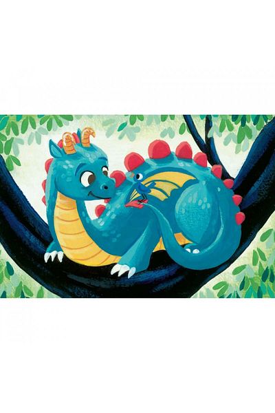 RAVENSBURGER Puzzle In Cutie Dragon, 6 Piese