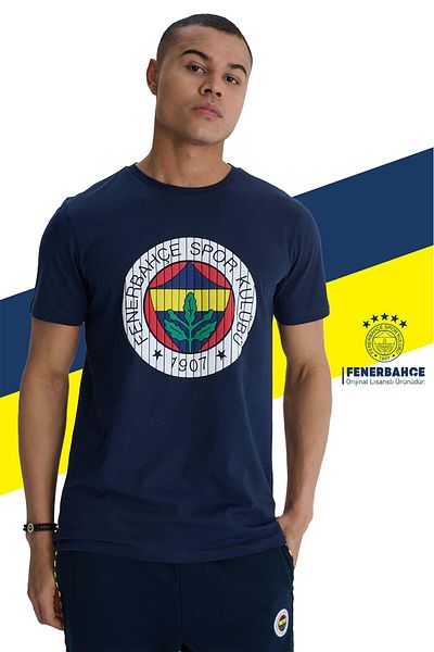 Fenerbahçe Licensed Embossed Logo T-Shirt and Bracelet Set, Gift Top Have
