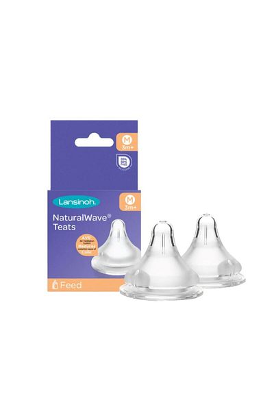 Lansinoh Tetina cu flux mediu, Lansinoh, 2 buc