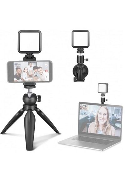 NEEWER Mini tripod, universal 1/4 thread with phone holder, mini LED panel - Neewer