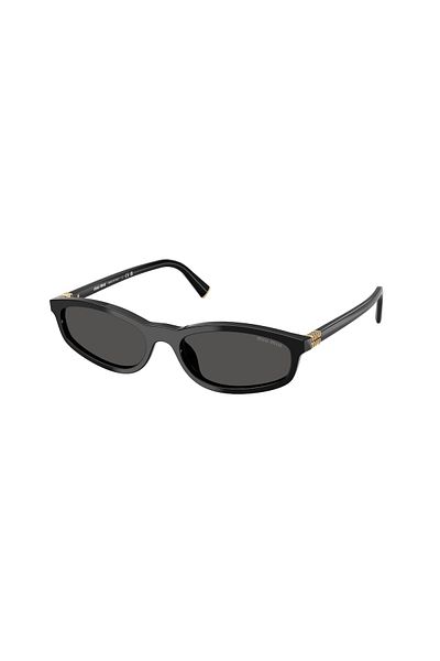Miu Miu Women Uv400 Sunglasses Black Bone Frame Smoked Lens
