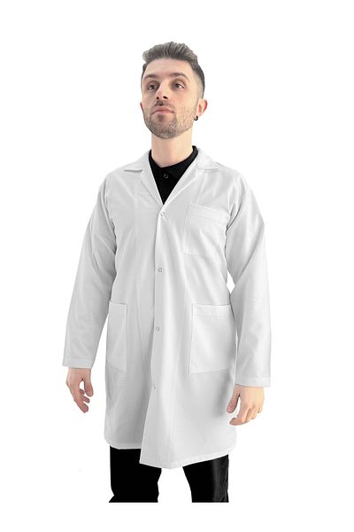 C&C OKULCUNUZ Șorț pentru bărbați - Doctor Asistentă și Profesor Alb