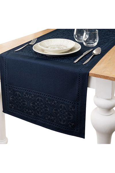 Madame Coco Moroccon Runner - Navy Blue - 45X160 cm