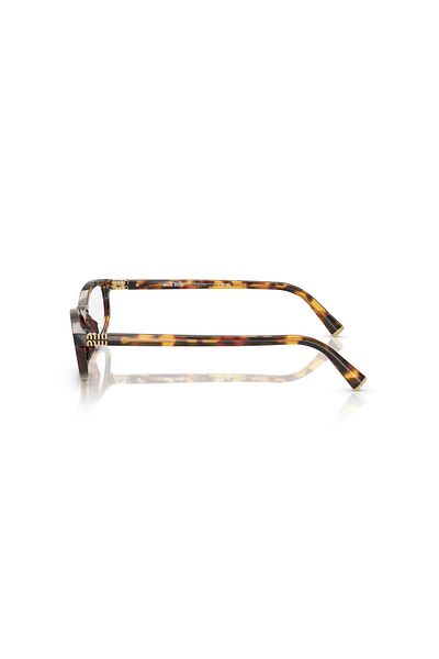 Miu Miu Women Black Bone Frame Sunglasses Uv400 Clear Lens