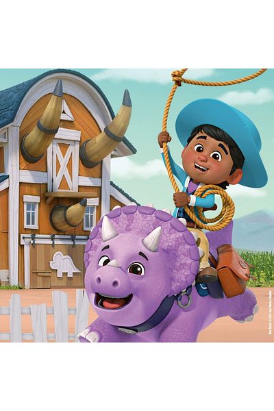 RAVENSBURGER Puzzle Dino Ranch, 3X49 Piese