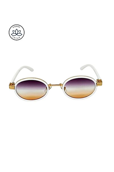 Pierre Lotus Women's Sunglasses with White Frame 3 Glass Color