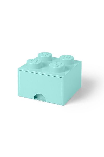 LEGO LEGO 2x2 storage box with drawer, aqua