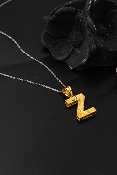 Bilezikci Z Harfi Üç Boyutlu 22 Ayar Altın Kolye Ucu