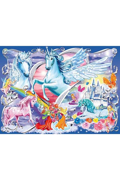 RAVENSBURGER Glitter Unicorns Puzzle, 100 Pieces