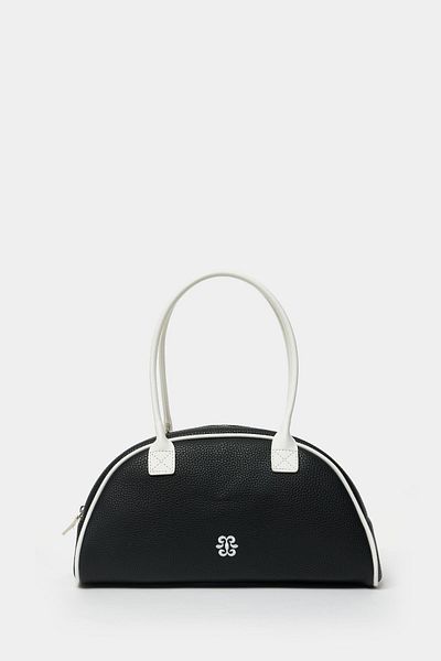 Madamra Schwarze Retro-Hand- und Umhängetasche für Damen