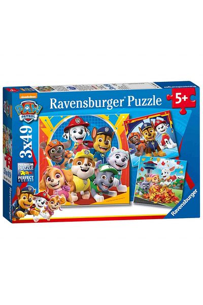 RAVENSBURGER Paw Patrol Puzzle, 3X49 Pieces