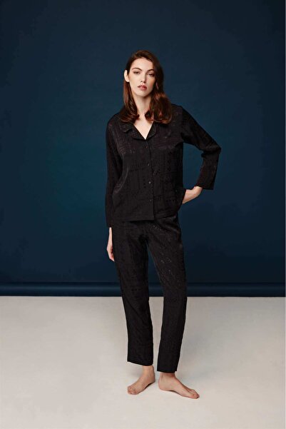 Bonnie Clyde Women's Black Buttoned Dowry Bottom and Top Suit Boxed Bonnie&Blyde