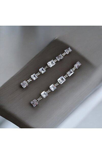 vina's atelier Baget Pırlanta Premium Küpe