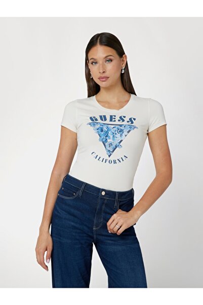 Guess Çiçek logolu T-Shirt W4BI19J1314-25k