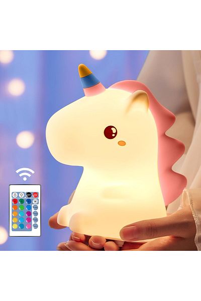 AWH Unicorn Night Light for Kids – Multiple Color Options, 5 Brightness Levels, Touch Lamp
