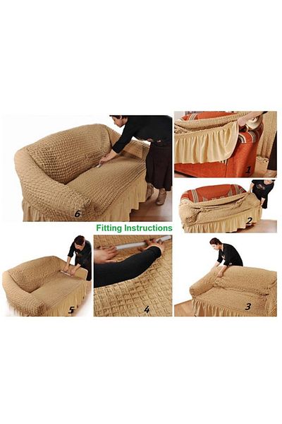PixelsFurniture Pixel Furniture 7 Seater Sofa Cover Set (3+2+1+1) Stretch Anti-Wrinkle Anti-Slip