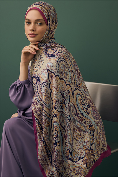 Qef Deluxe Summer Shawl Jade Fuchsia