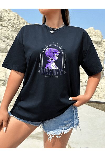 uyguntarz Μπλουζάκι με στάμπα Unisex Destiny Girl Design