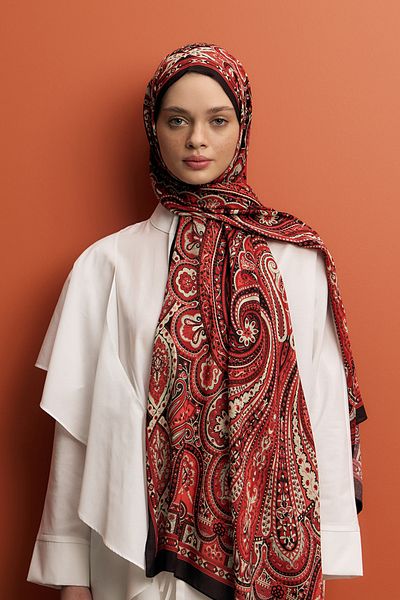 Qef   Deluxe Summer Shawl - Name Alice, Red Color