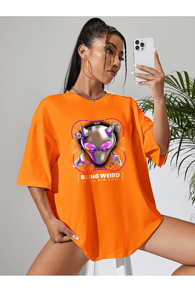 uyguntarz Μπλουζάκι με στάμπα Unisex Being Weird Design