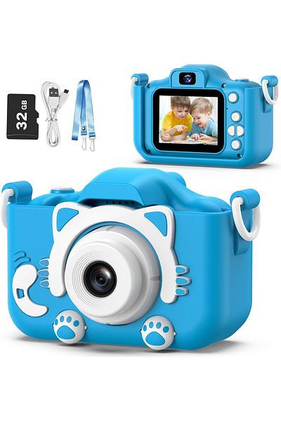 AWH Kids Camera for Boys 3-8, Digital Camcorder Toy w/ 32G SD Card Included – Assorted Colors