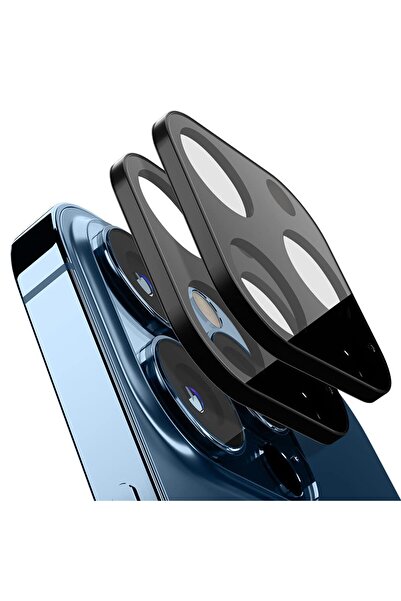 Spigen Caseology iPhone 13 Pro Max / 13 Pro Kamera Lens Camı Koruyucu Black (...