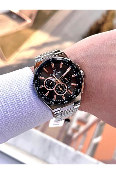 Daniel Klein Steel Cord Internal Functions Active 3 Atm Water Resistant Men's Wristwatch E.13977.M7