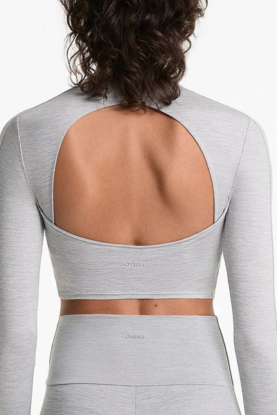 Oysho Comfortlux Long Sleeve Turtleneck Crop T-Shirt