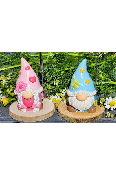 Rota Hediyelik 2 Pcs New Year Luck Dwarf Scandinavian Gnome Note Photo Holder Decorative Office Desktop
